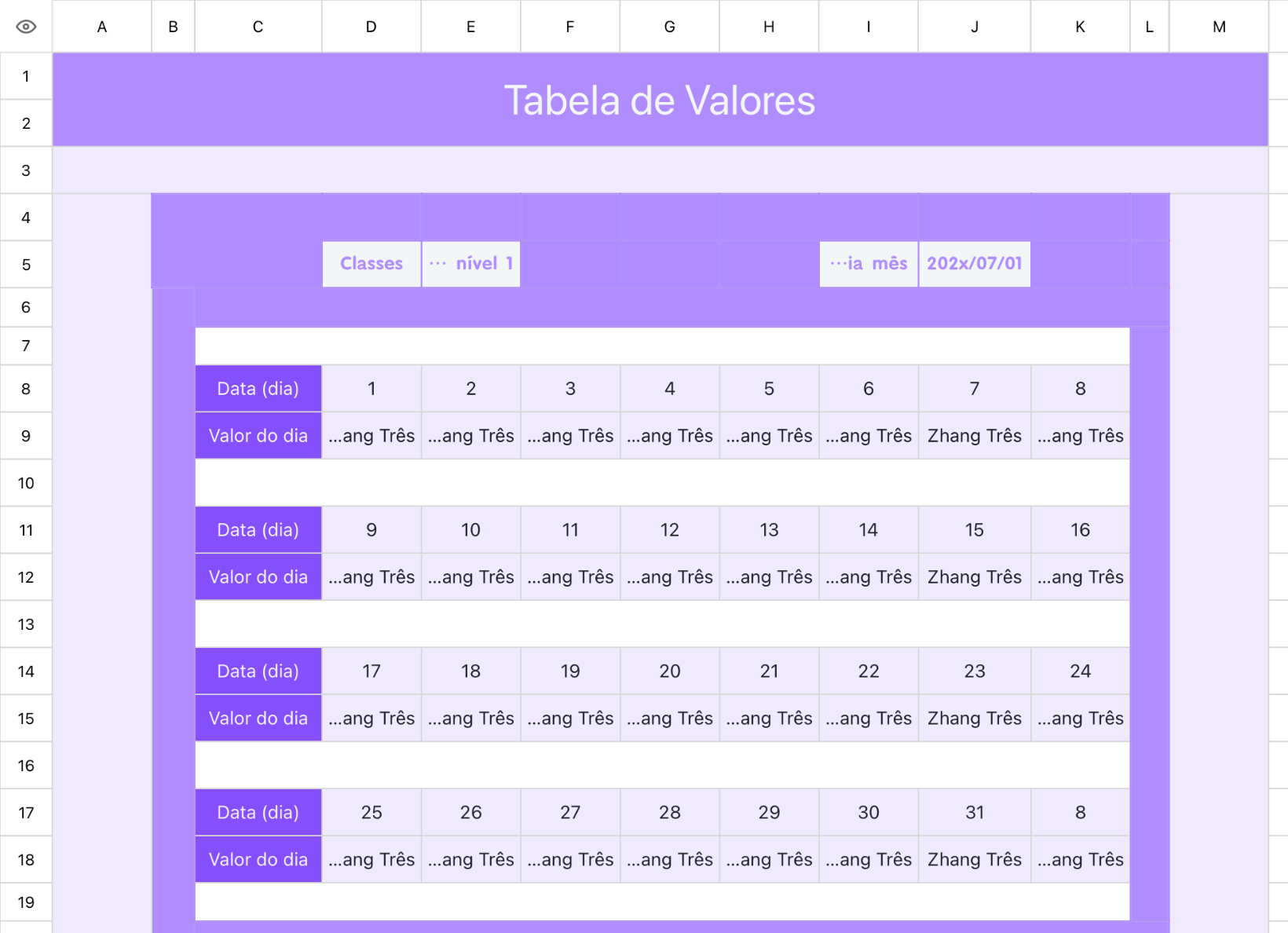 Agenda de Valores dos Estudantes 1